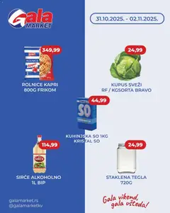 Pregled Gala MARKET kataloga - važi od 31.10.2025