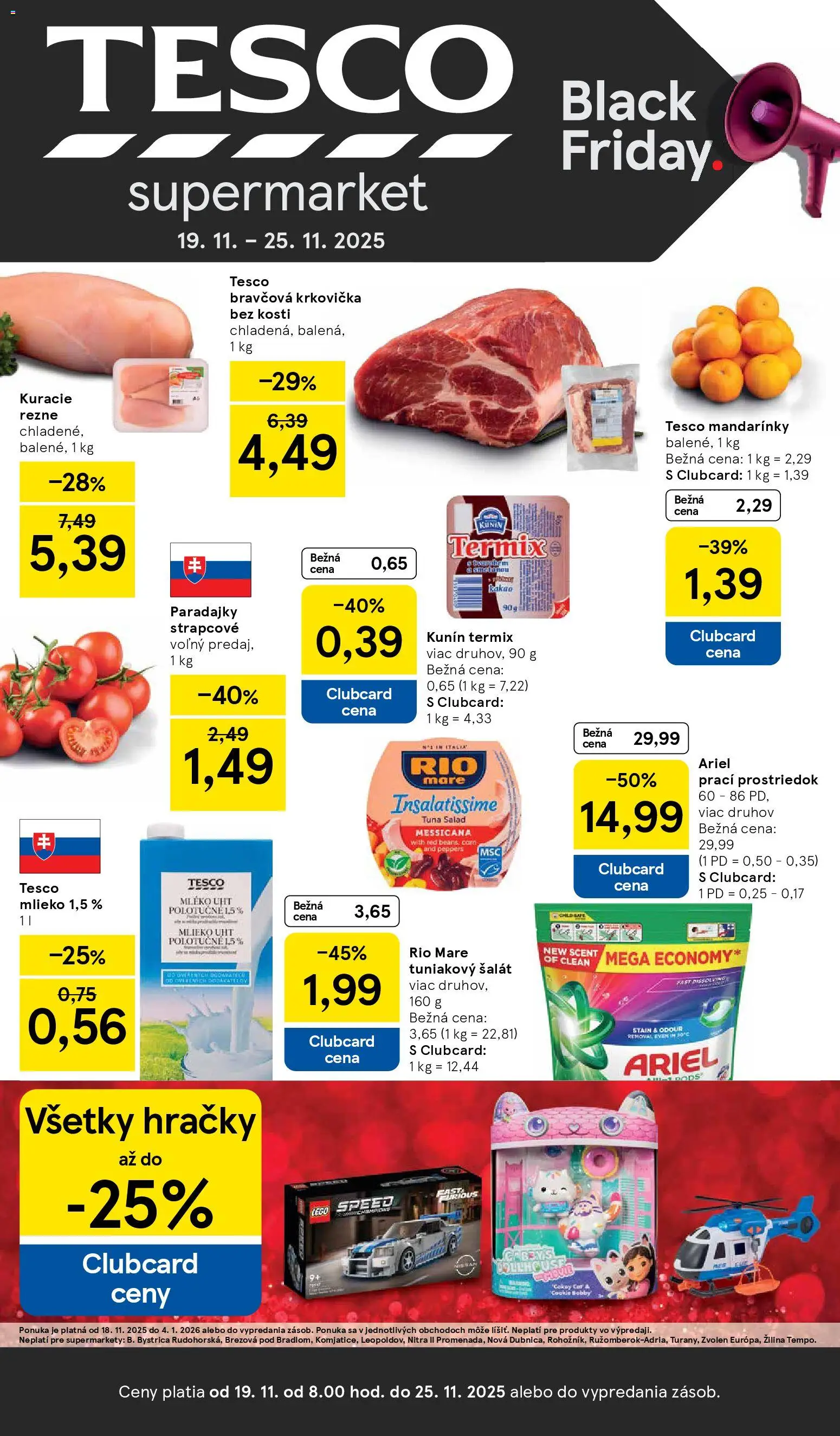 Náhľad Tesco letáku platného od 19.11.2025