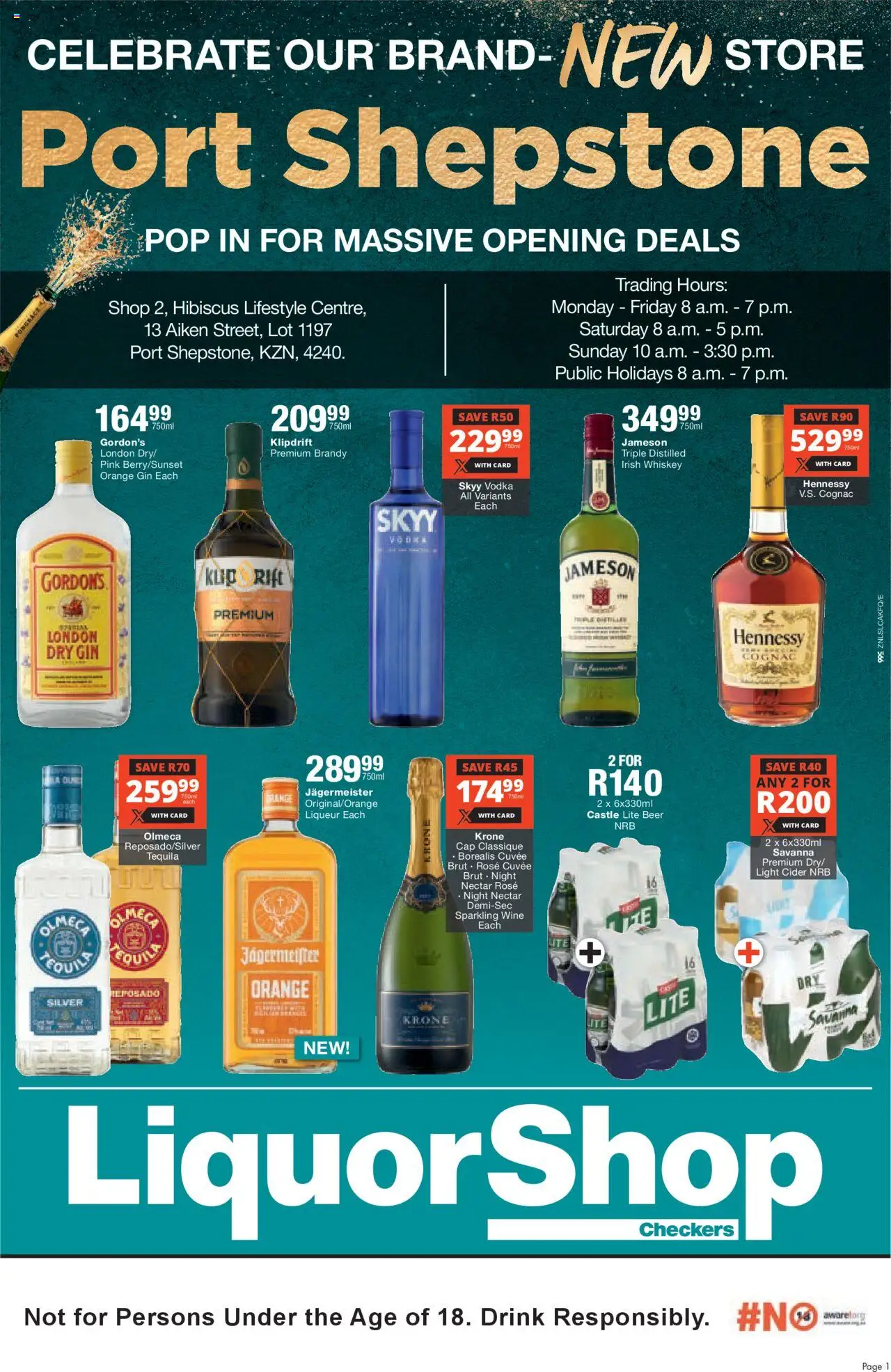 Checkers KwaZulu-Natal - LiquorShop Port Shepstone Store Opening 01/09 - 14/09/2025 >> Catalogue