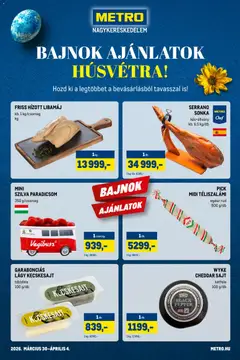 Metro - Metro Bajnok ajánlatok Húsvétra! megtekintése, amely érvényes 2026.03.30.-től