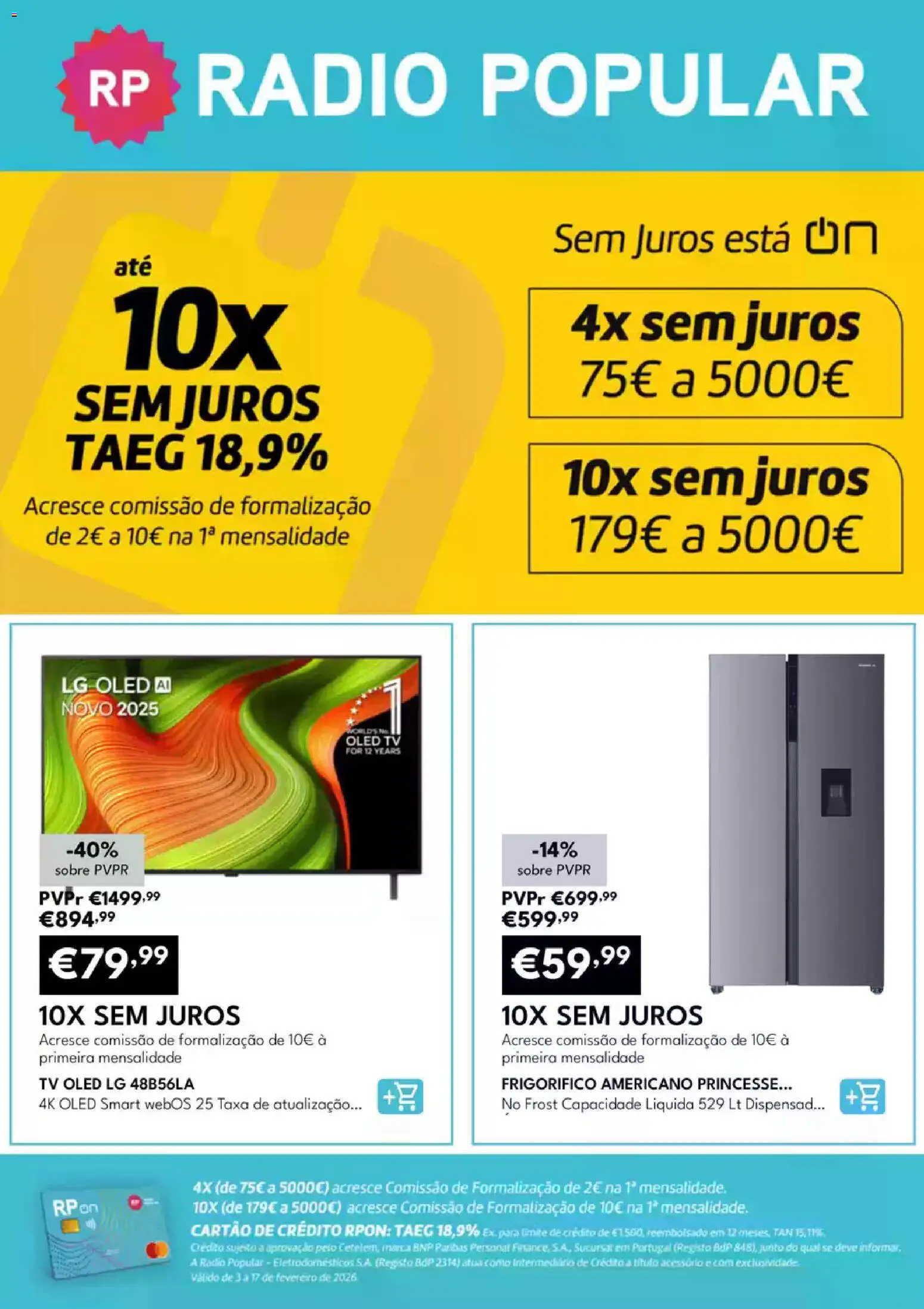 Pré-visualização do folheto da loja Radio Popular válida a partir de 03/02/2026