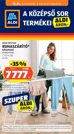 Aldi - Középső sor termékei megtekintése, amely érvényes 2025.12.24.-től