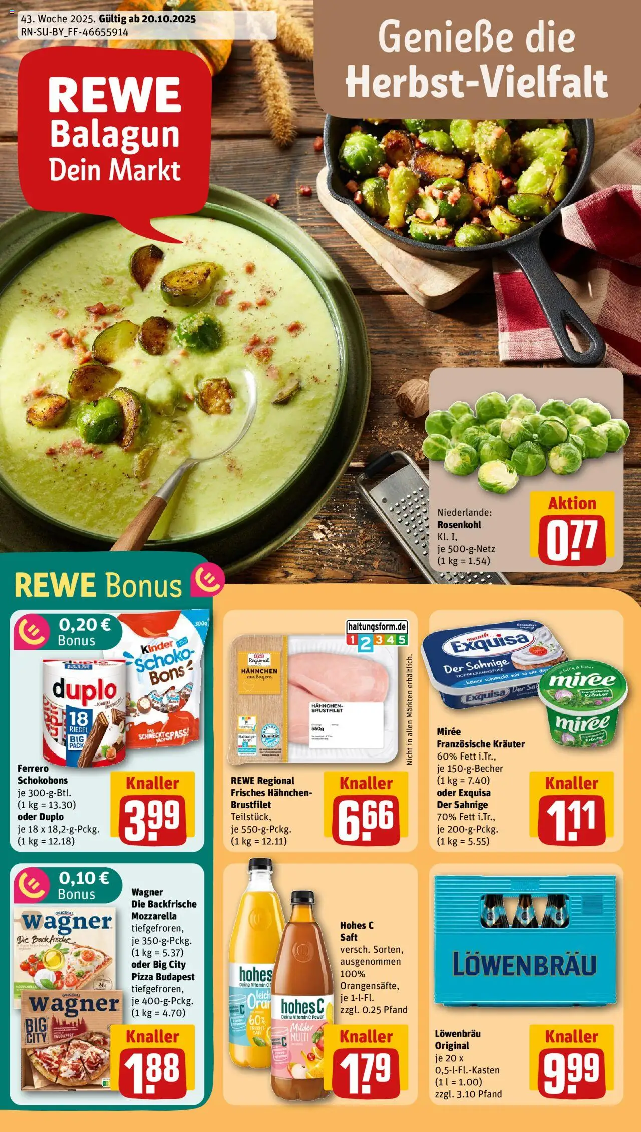 Rewe DE shop DE Folder geldig vanaf 20-10-2025 - Paginanummer 1