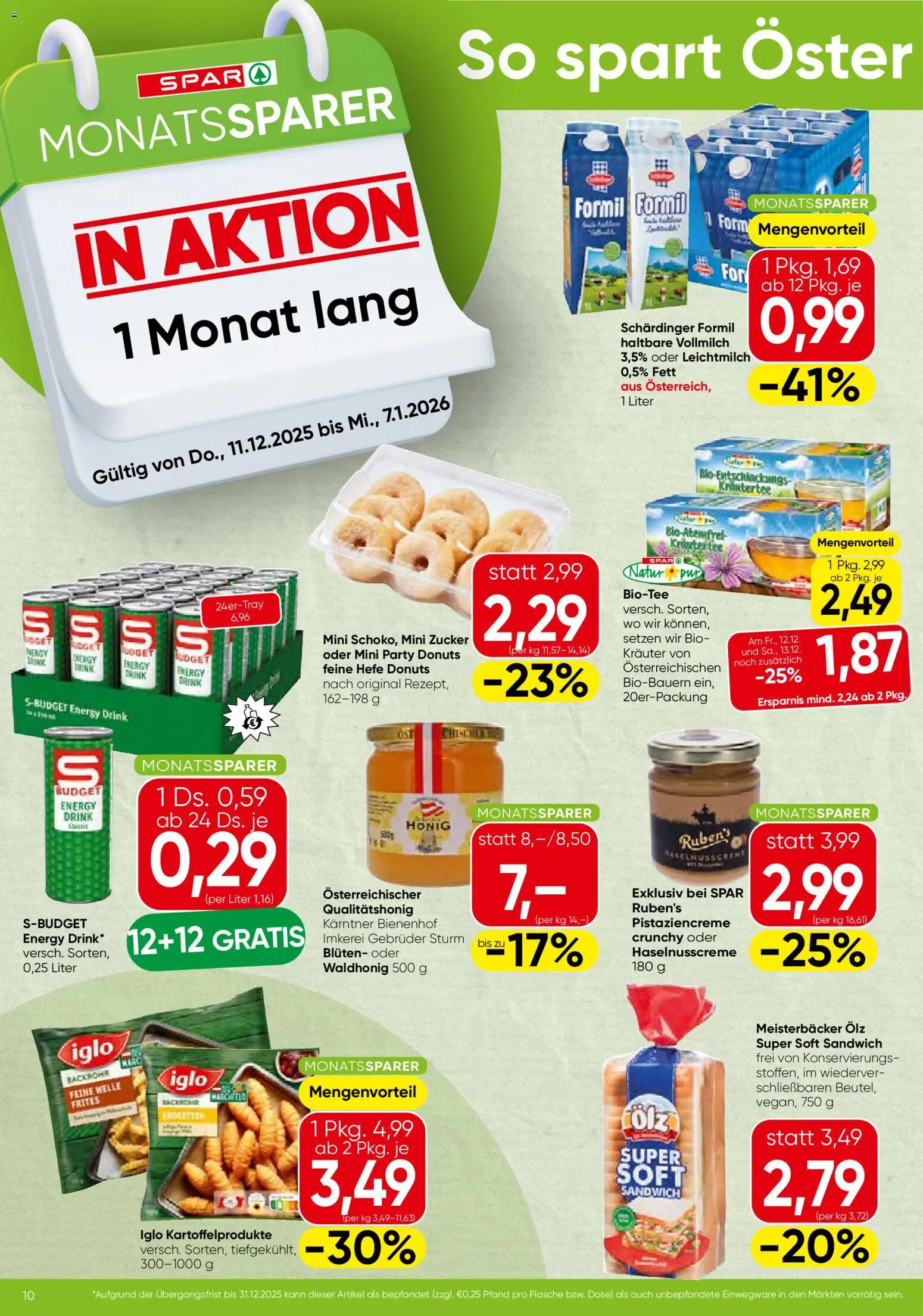 Vorschau der Angebote: Spar Tirol Monatssparer gültig ab 11.12.2025