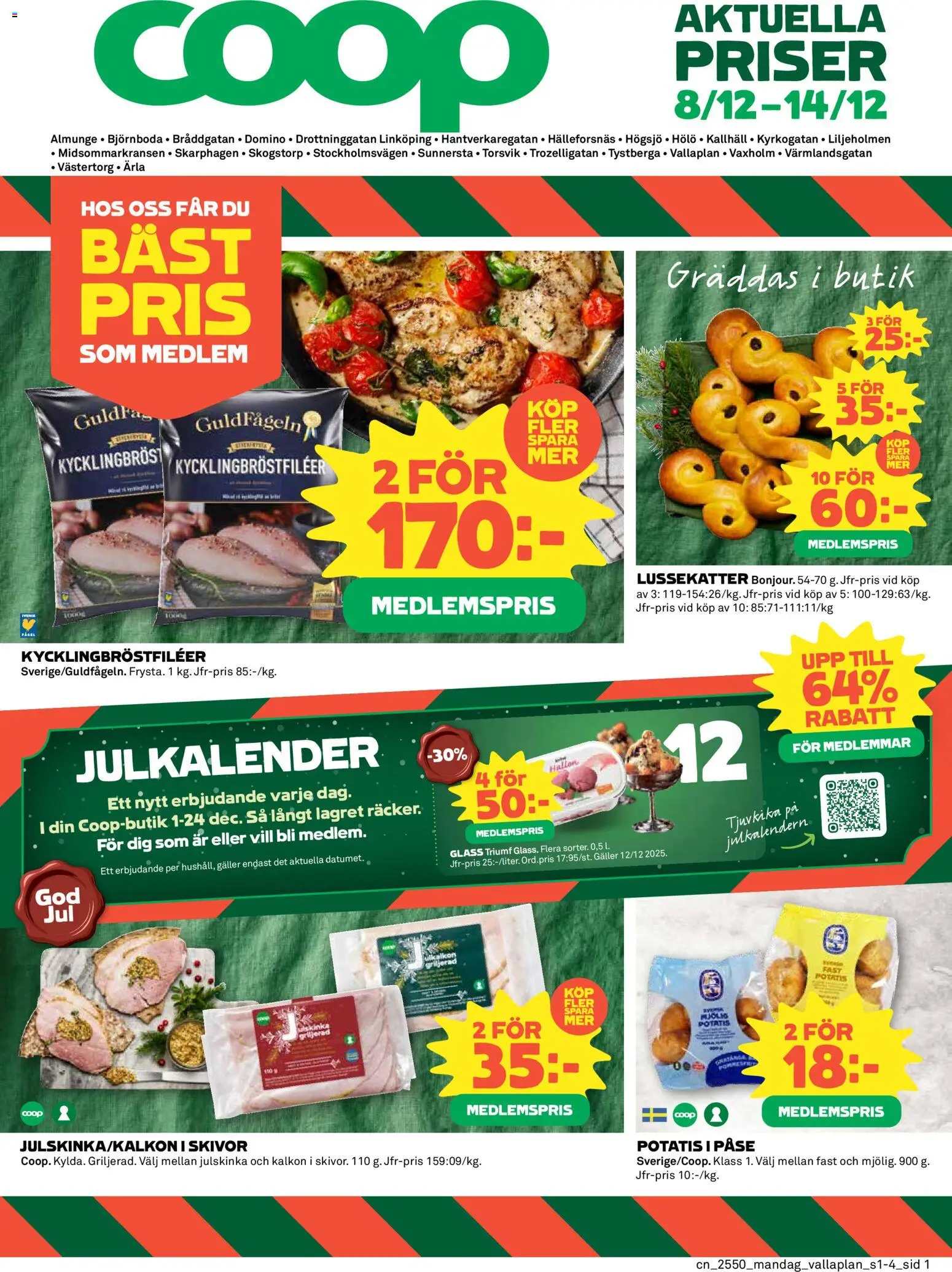 Förhandsgranska reklamblad Almunge från butik Coop gäller från 08/12/2025