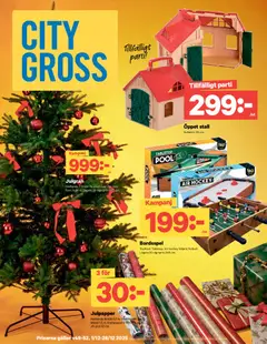 Förhandsgranska reklamblad Aktuella reklamblad City Gross från butik City Gross gäller från 01/12/2025 | Sida: 9
