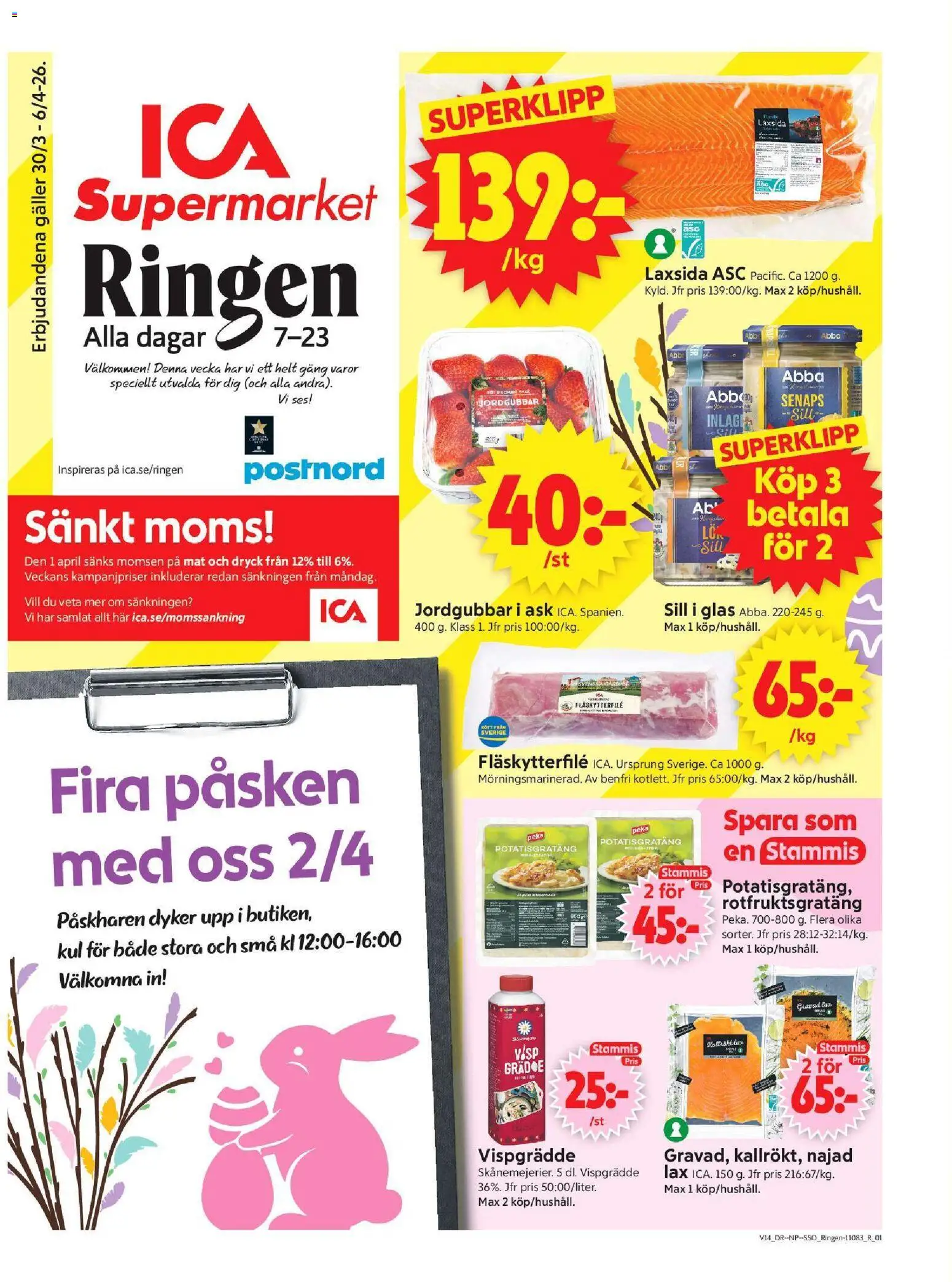 Förhandsgranska reklamblad Stockholm från butik ICA Supermarket gäller från 30/03/2026