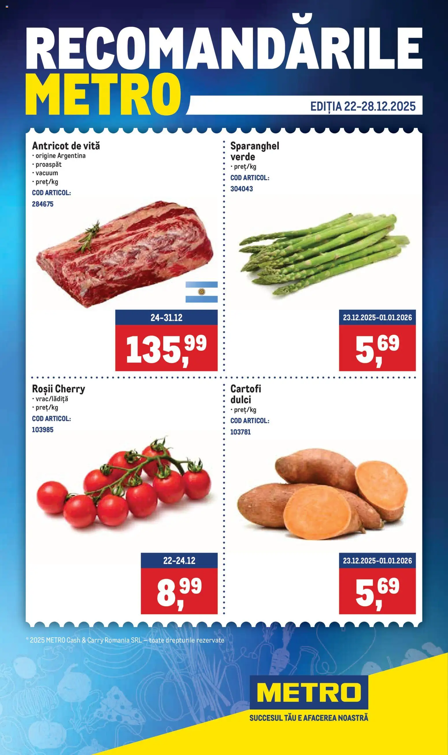 Previzualizarea de cataloage: Metro Catalog nou valabil de la 29.12.2025