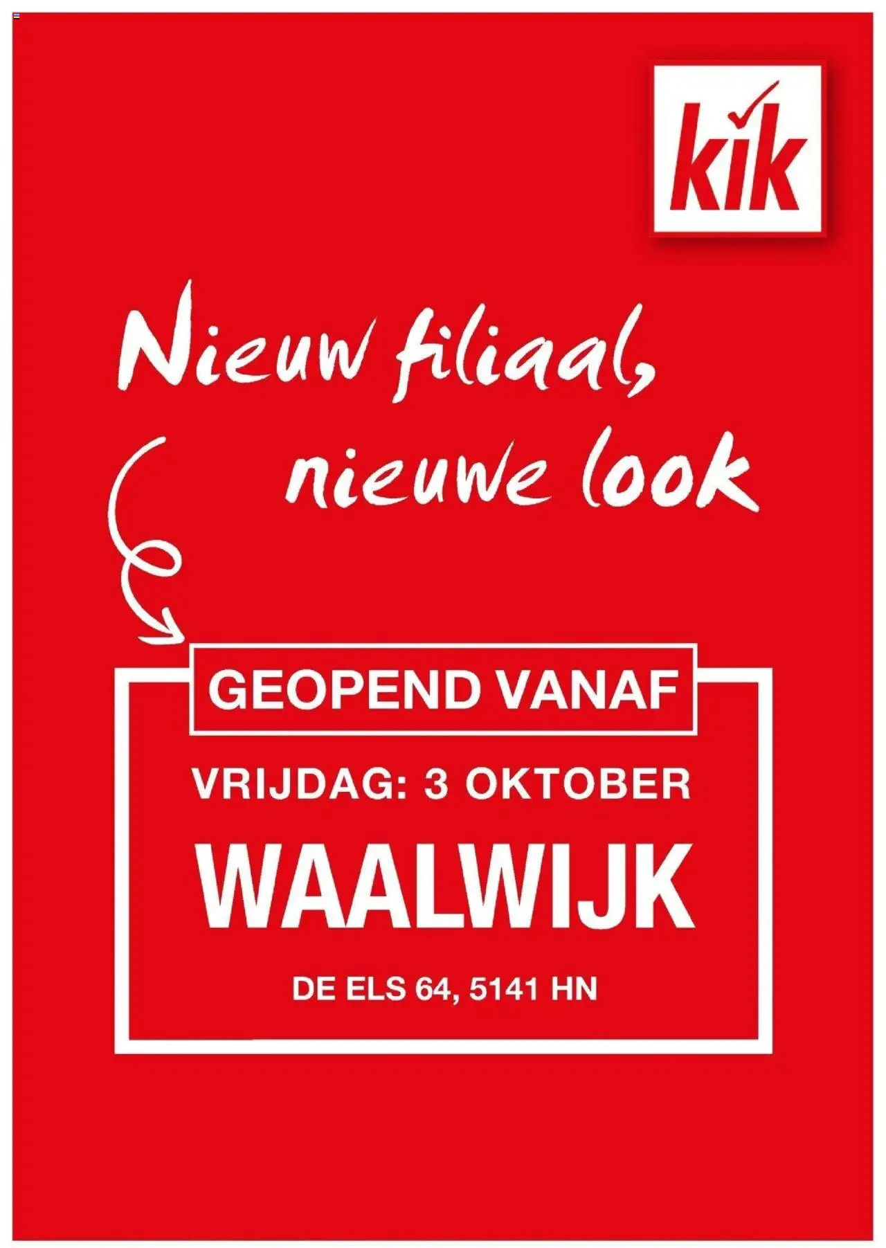 KiK shop Geopend folder Waalwijk geldig vanaf 29-09-2025 - Paginanummer 1