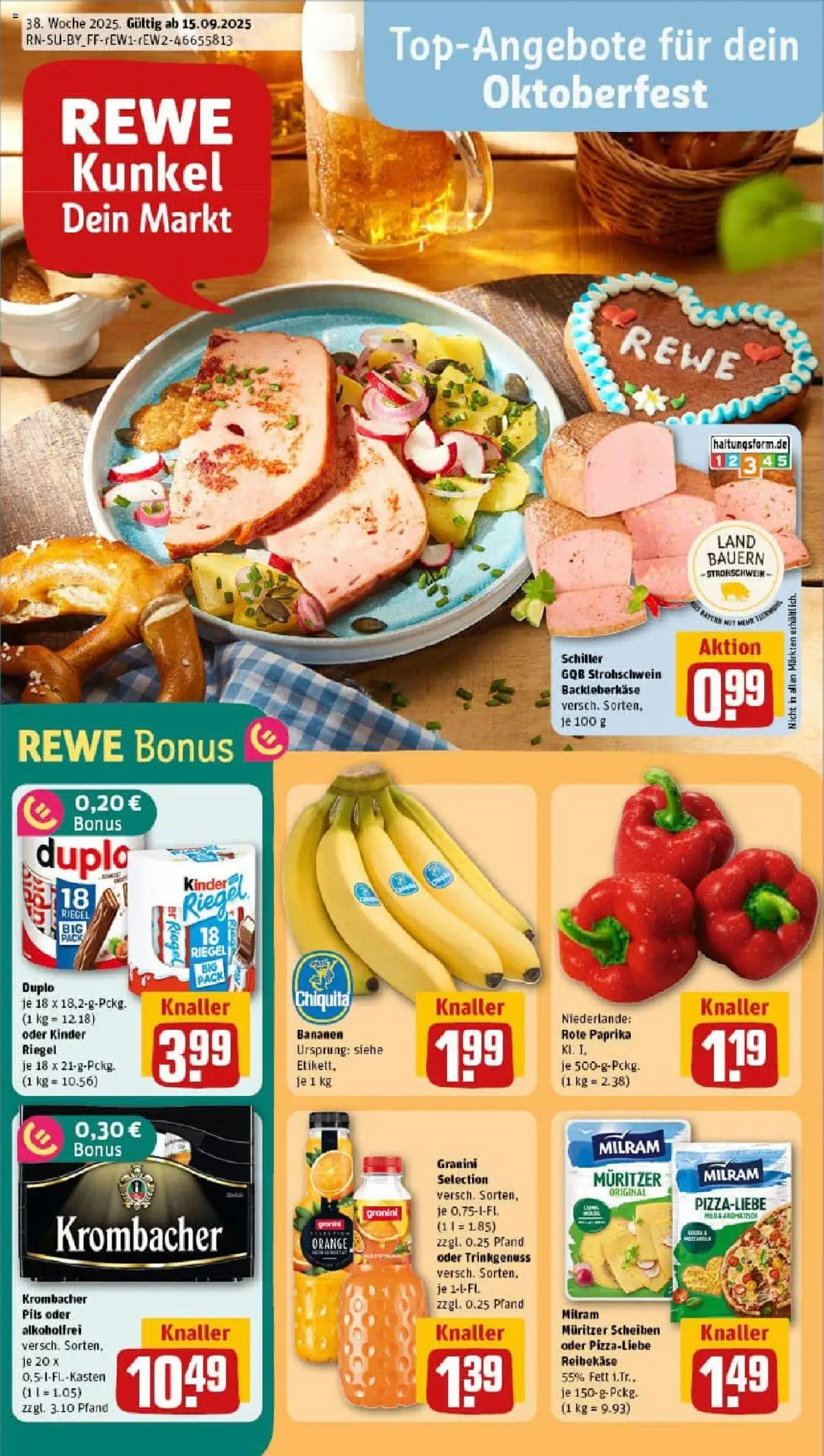 REWE Prospekt ab 14.09.2025 nächste Woche - Prospekt Augsburg/Haunstetten	