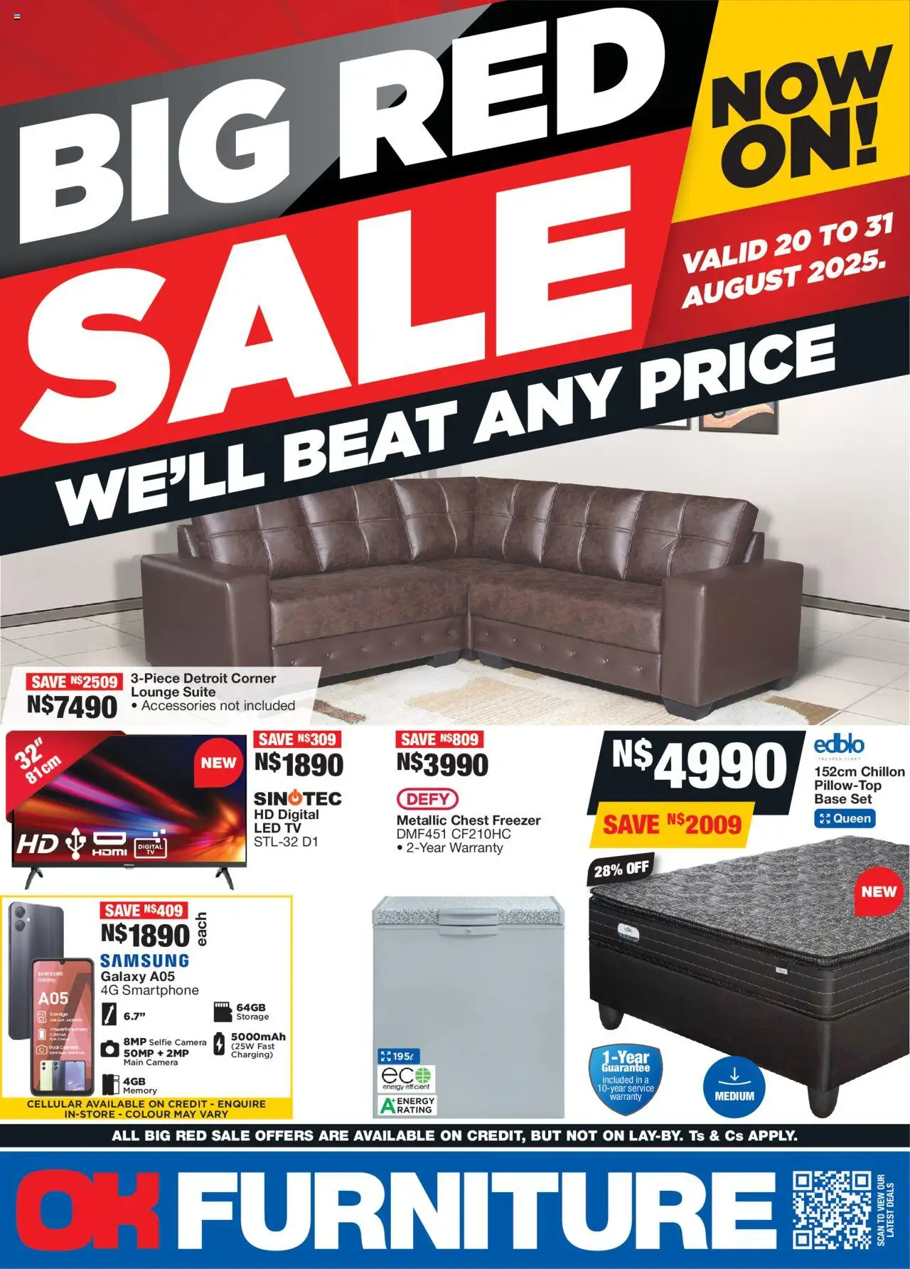 OK Furniture Catalogue Namibia from 20/08 - 31/08/2025 > Promotions
