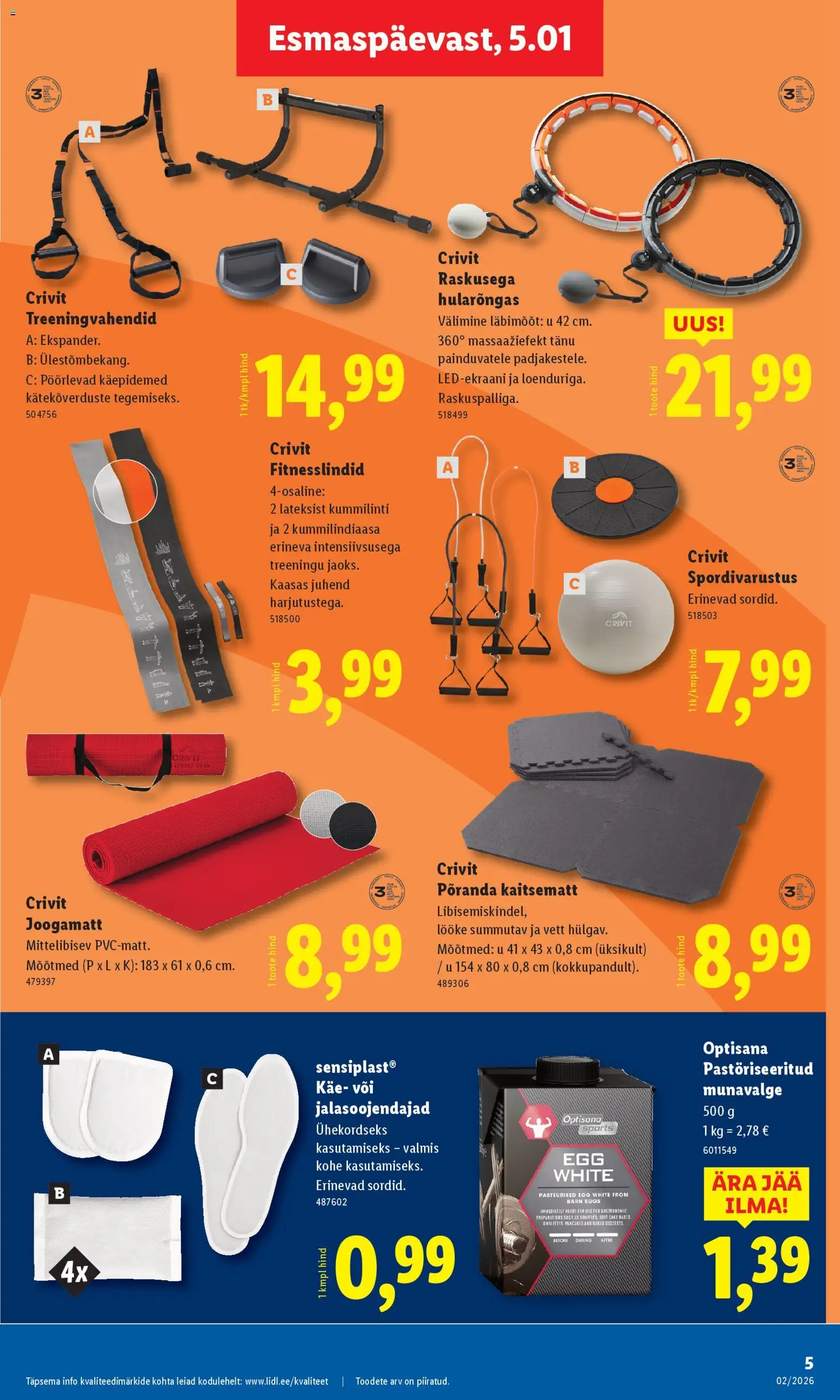 Lidl kliendilehe eelvaade alates 2026.01.05