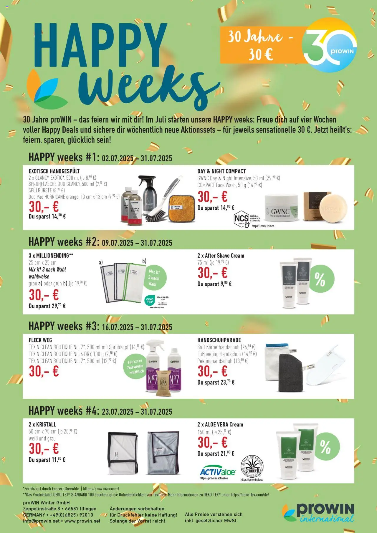Angebote ProWIN Happy weeks Juli 2025 > Aktueller Prospekt