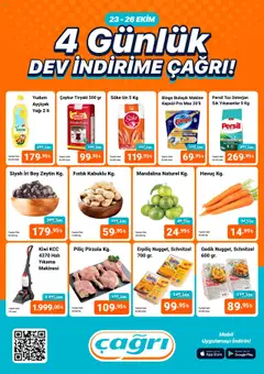Çağrı Market 4 Günlük Dev İndirim Kataloğu 23.10.2025 - Broşürünün önizlemesi