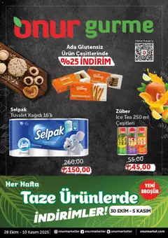 Onur Market Katalog - Gurme 28.10.2025 - Broşürünün önizlemesi
