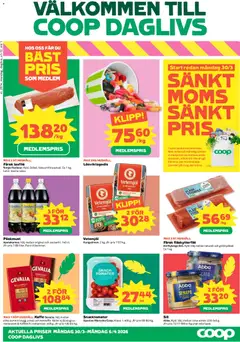 Förhandsgranska reklamblad Coop Daglivs erbjudanden från butik Coop Daglivs gäller från 30/03/2026
