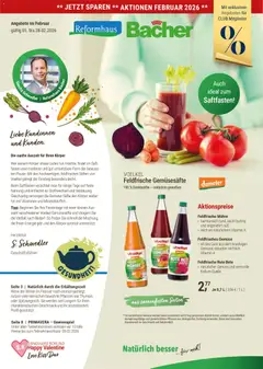 Vorschau von dem Prospekt des Geschäftes Reformhaus Bacher, gültig ab dem 01.02.2026