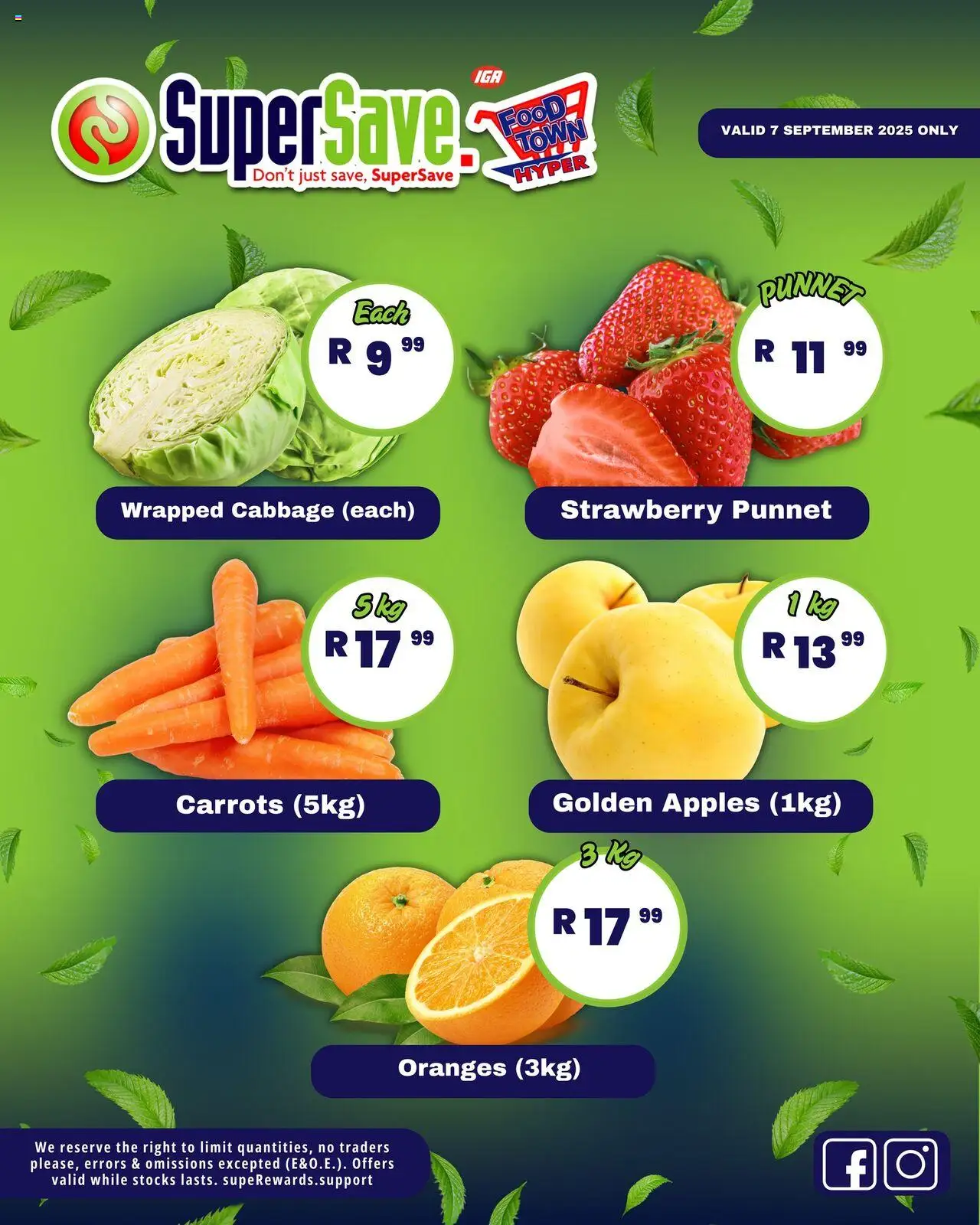 Super Save Sunday Deals from 07/09 - 07/09/2025 > Promotions - Apples, Oranges, Carrots