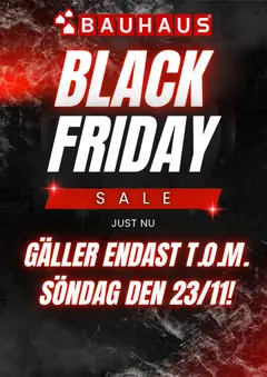Förhandsgranska reklamblad Black Friday från butik Bauhaus gäller från 17/11/2025