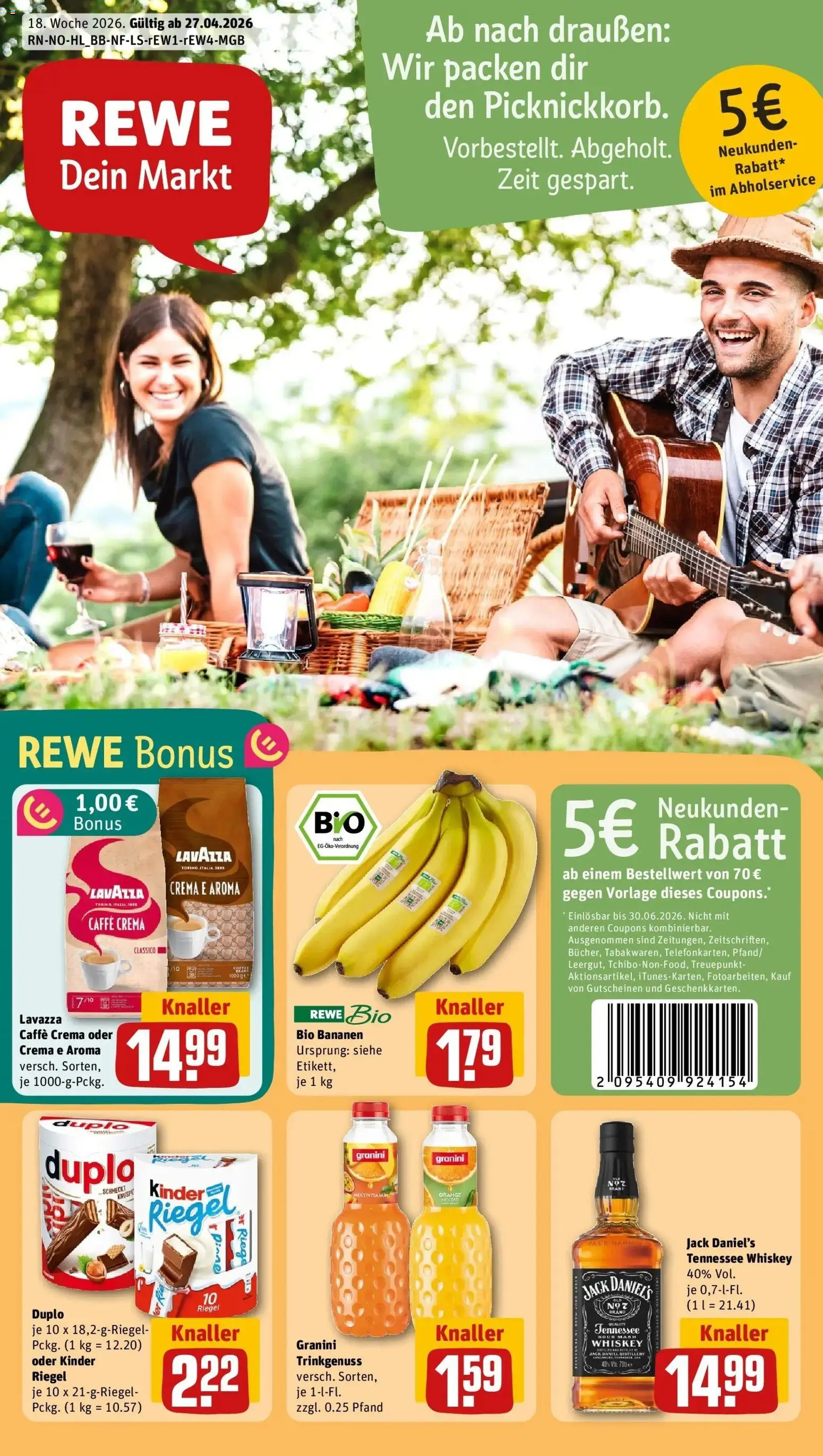 Vorschau von dem Prospekt des Geschäftes Rewe, gültig ab dem 27.04.2026