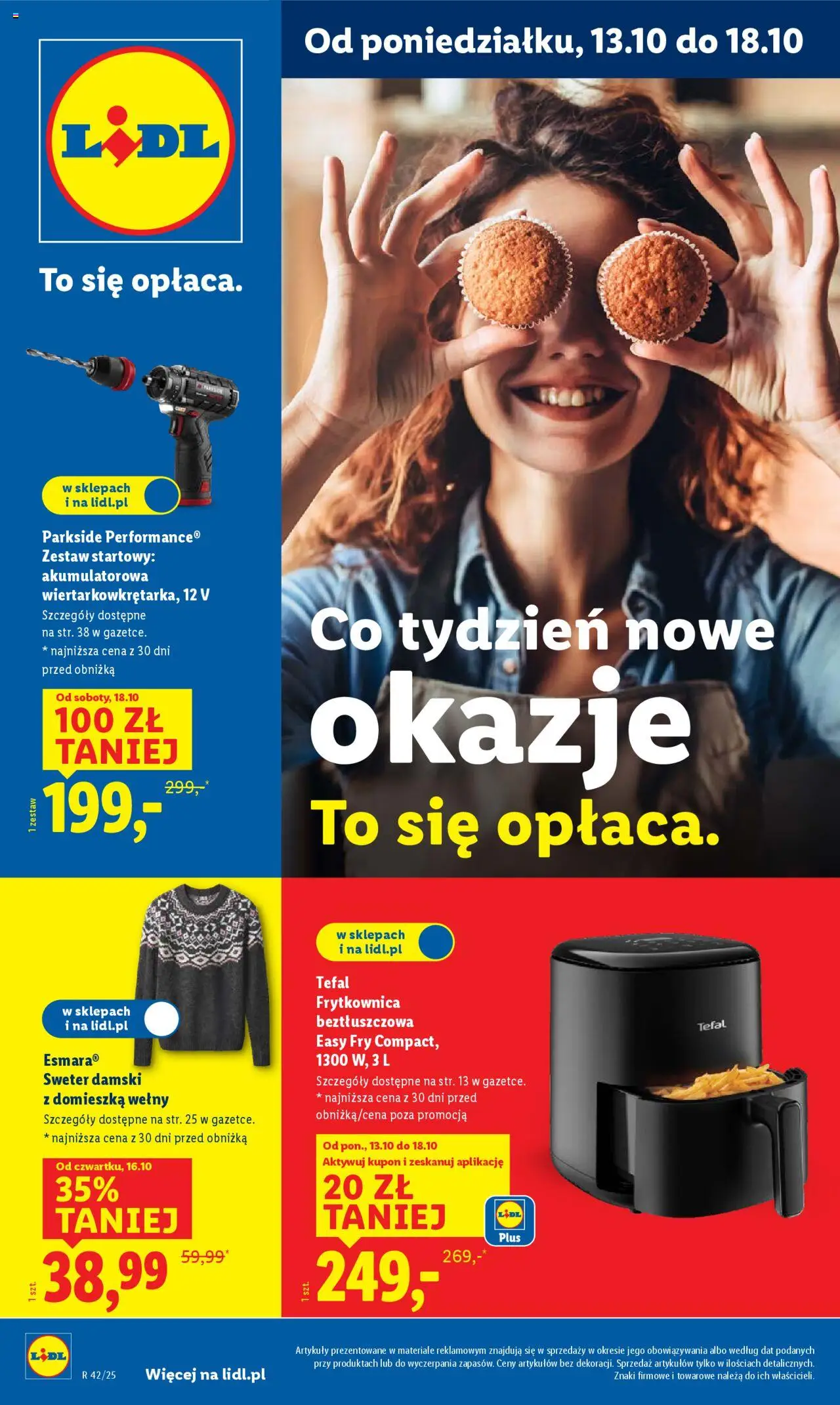 Pogląd gazetki "Katalog" ze sklepu Lidl ważnej od 13.10.2025 - Frytkownica beztłuszczowa, Promocja, Sweter, Tefal, Frytkownica