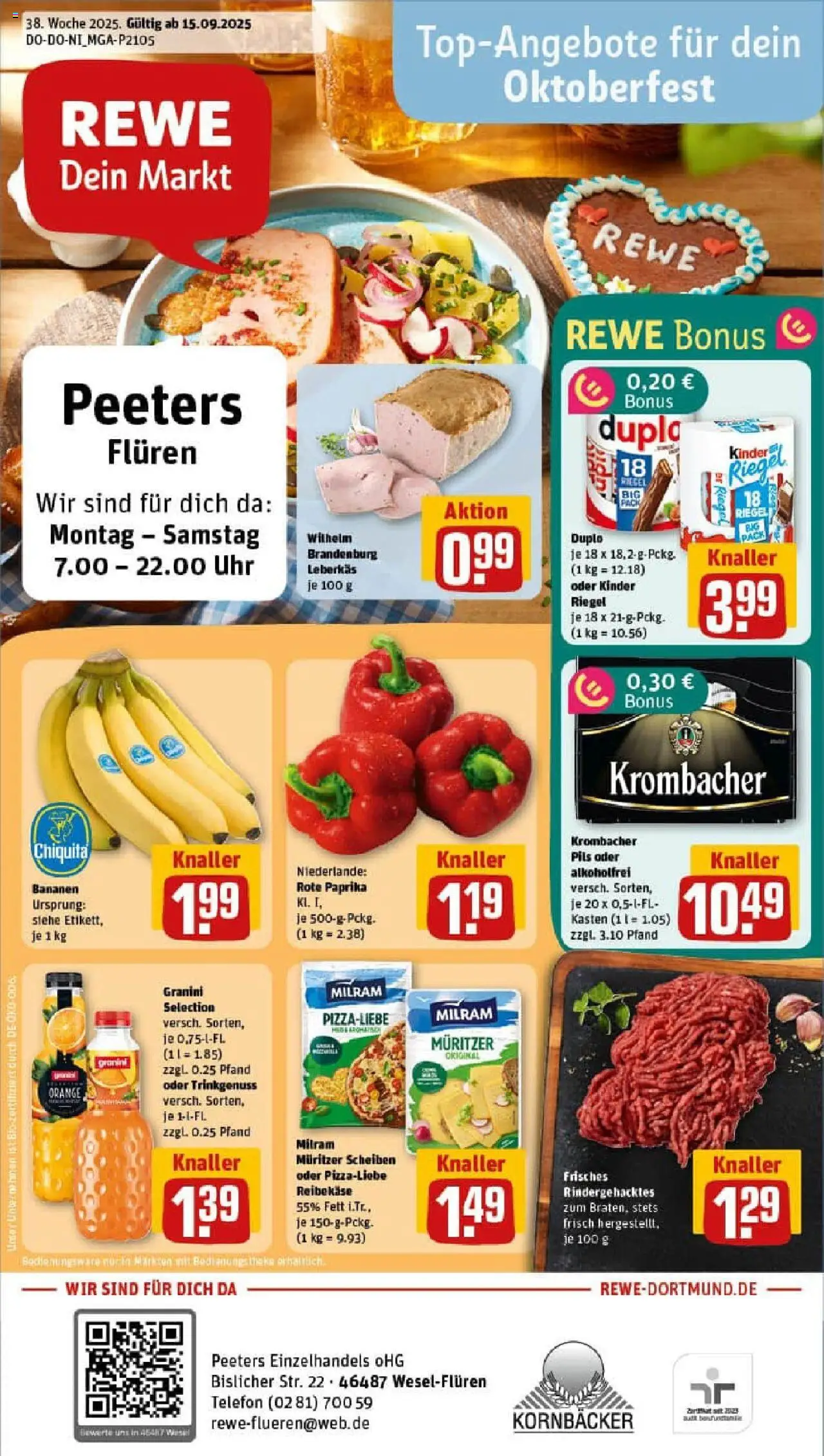 REWE Prospekt ab 14.09.2025 nächste Woche - Prospekt Wesel	