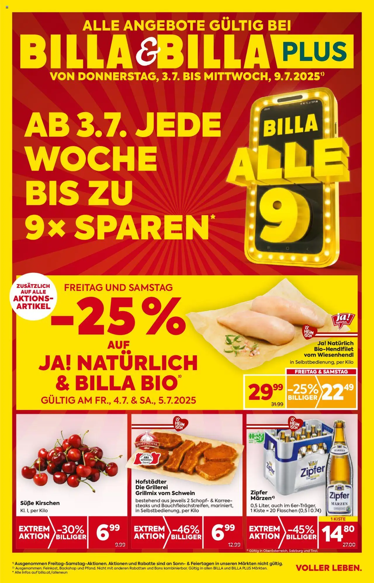  BILLA Flugblatt ab 03.07.2025 vorschau >> Tirol - Seite 1