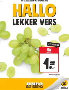 Voorbeeld van Folder week 35 van winkel Jumbo geldig vanaf 27-08-2025