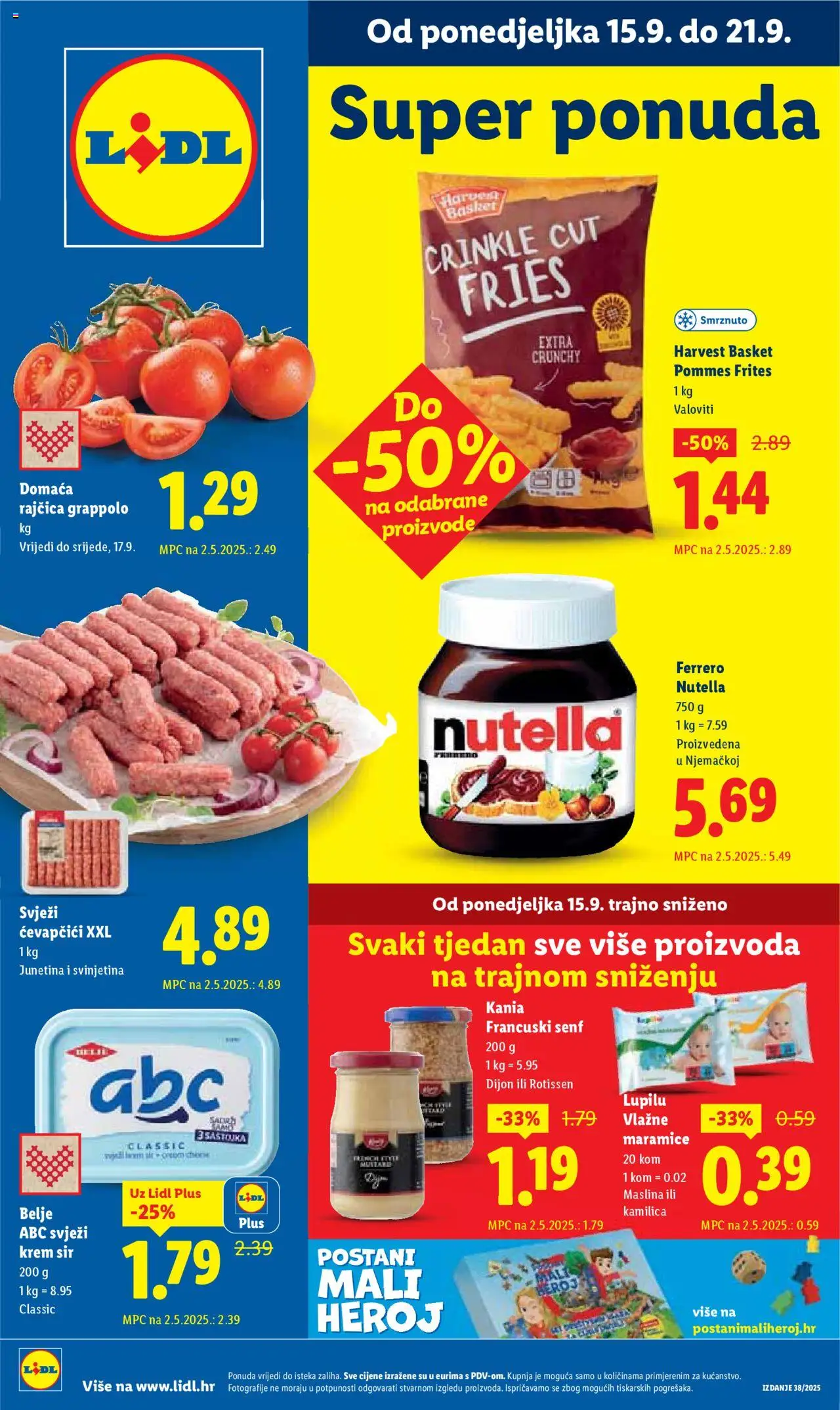 Lidl aktualni Katalog vrijedi od 15.09.2025 - tjedna akcija broj stranice 1