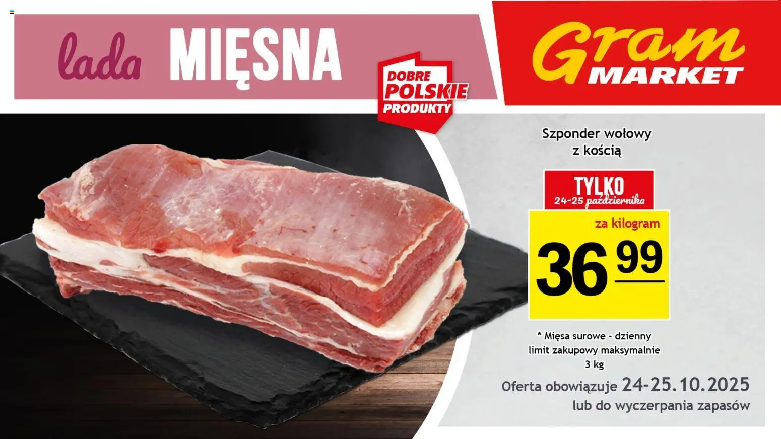 Gram Market Lada mięsna od 22.10.2025 - Nowa Gazetka - Numer strony 1