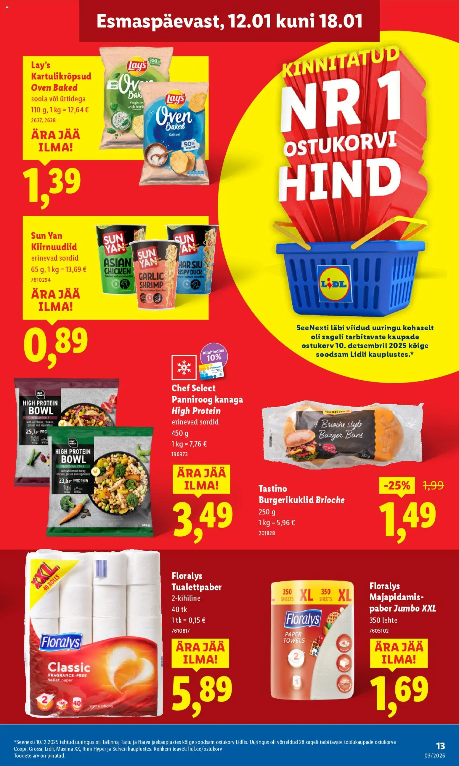 Lidl kliendilehe eelvaade alates 2026.01.12