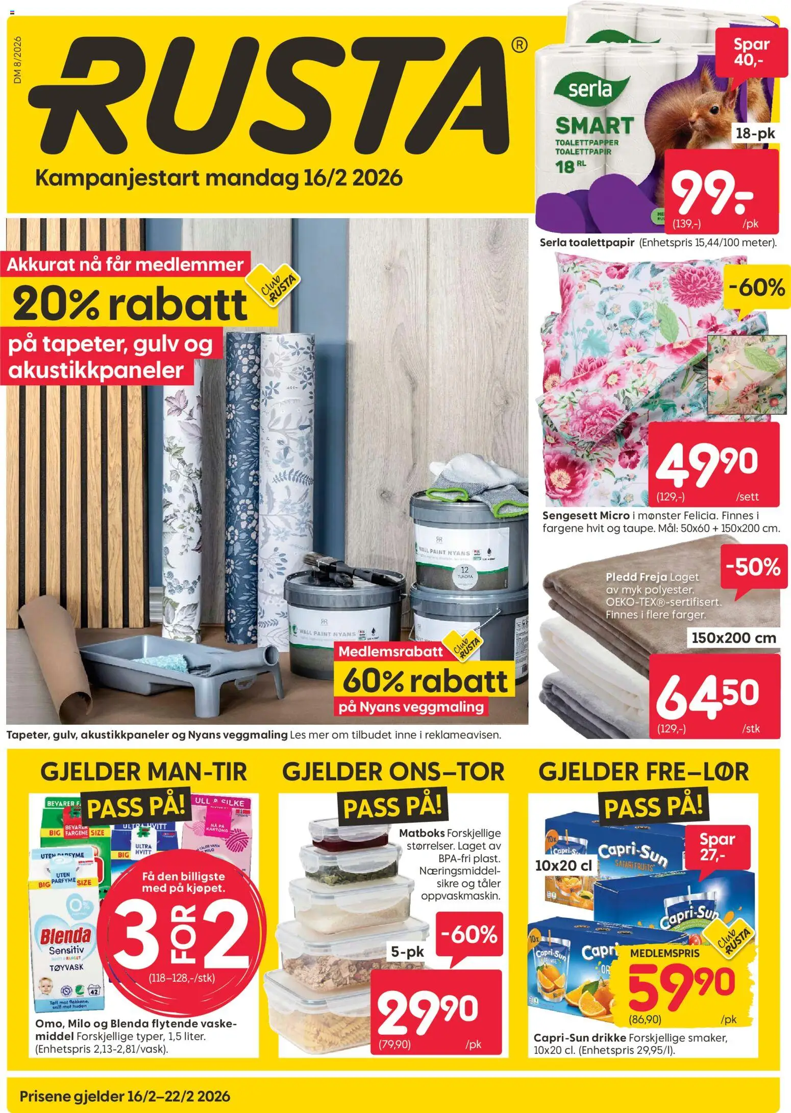 Forhåndsvis Kundeavis fra butikk Rusta gyldig fra 16/02/2026