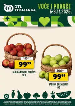 Pregled Tekijanka kataloga - važi od 05.11.2025