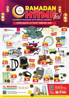 Preview of the catalogue Ramadan Home Fest - Central Mall, Dubai of store Al Madina valid from 13 Feb, 2026