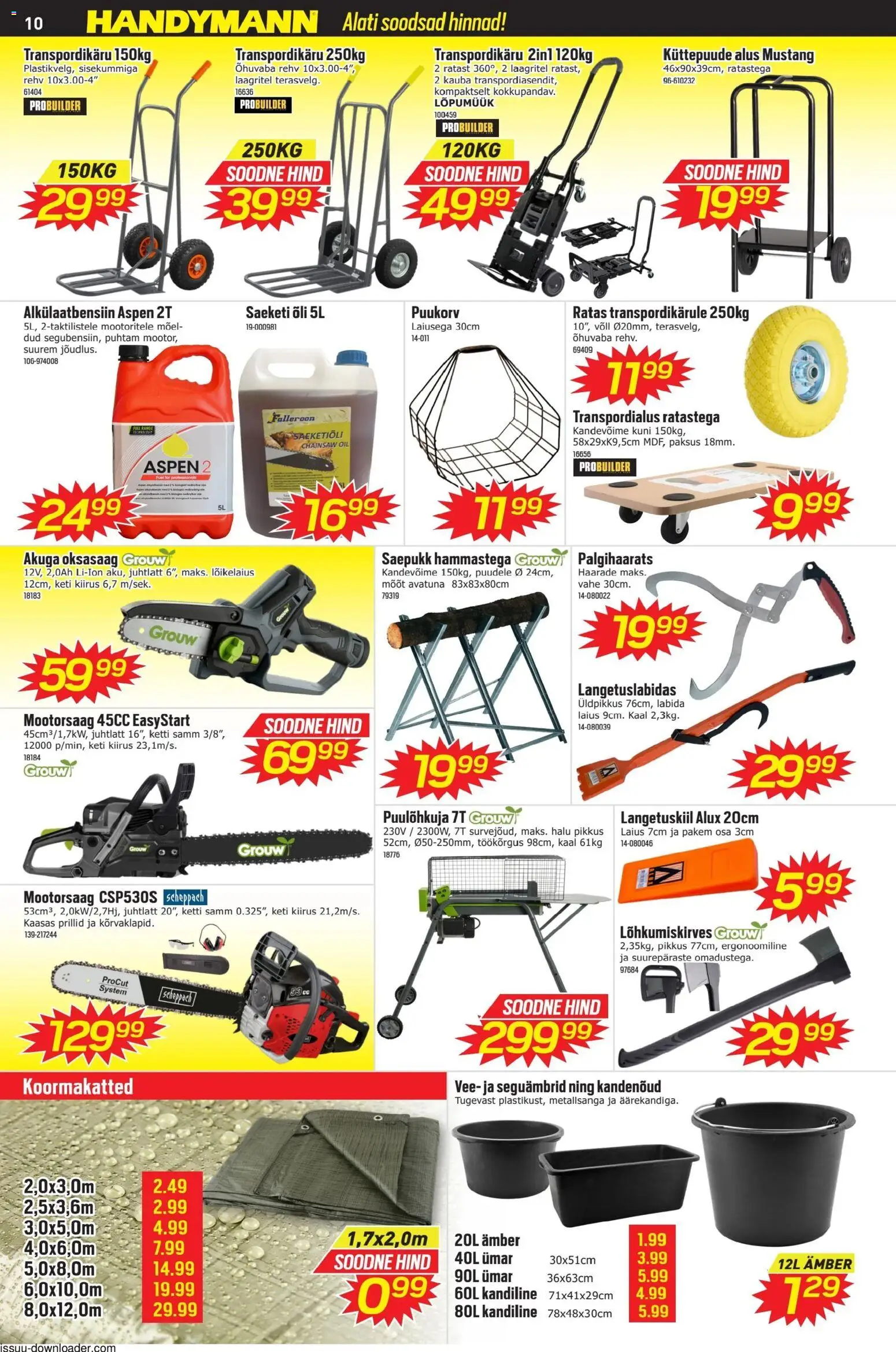 Handymann kliendilehe eelvaade alates 2026.01.03