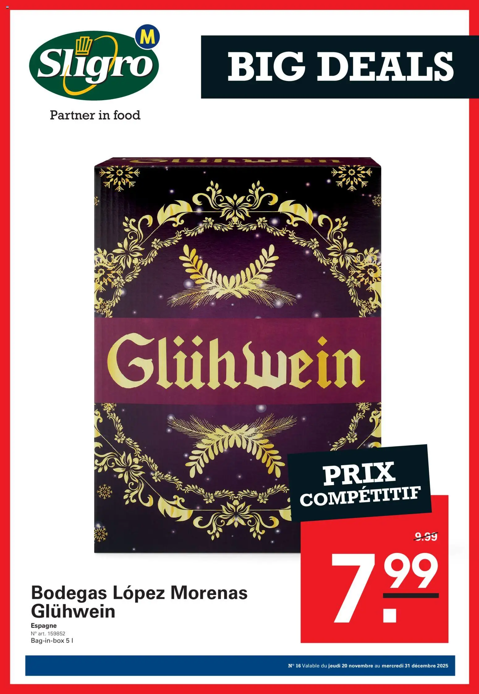 Voorbeeld van Sligro-M - Bigdeals van winkel Sligro geldig vanaf 20/11/2025