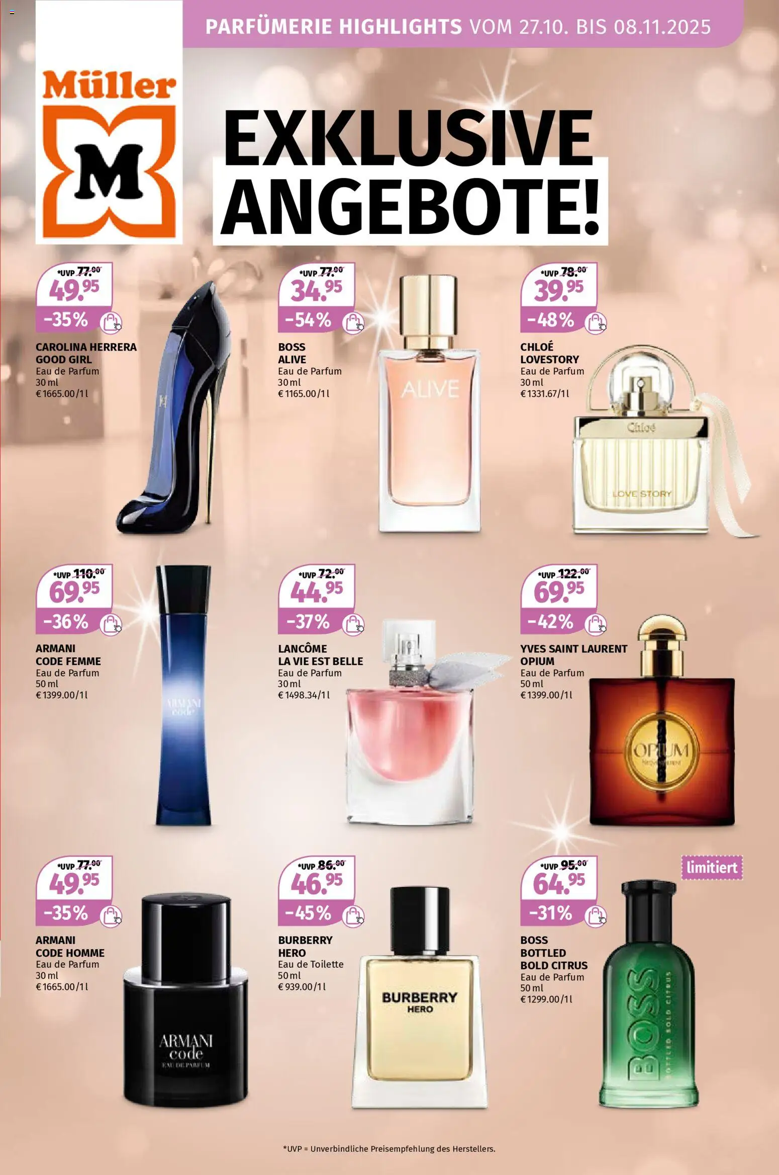 Müller Beauty Highlights (vom 27.10.2025 - 08.11.2025)