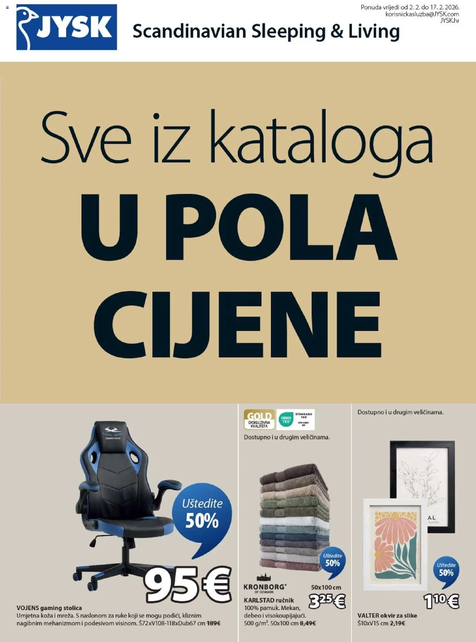 Pregled letka Katalog trgovine JYSK vrijedi od 02.02.2026