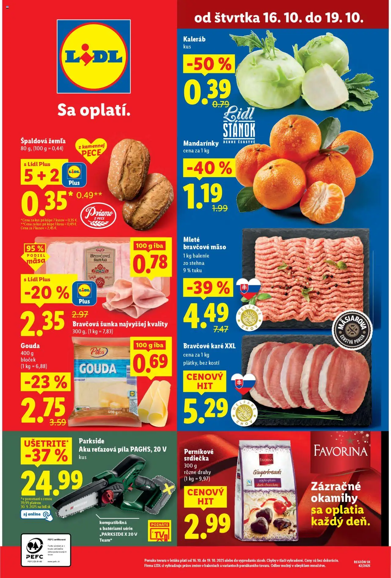 Náhľad Lidl letáku platného od 16.10.2025