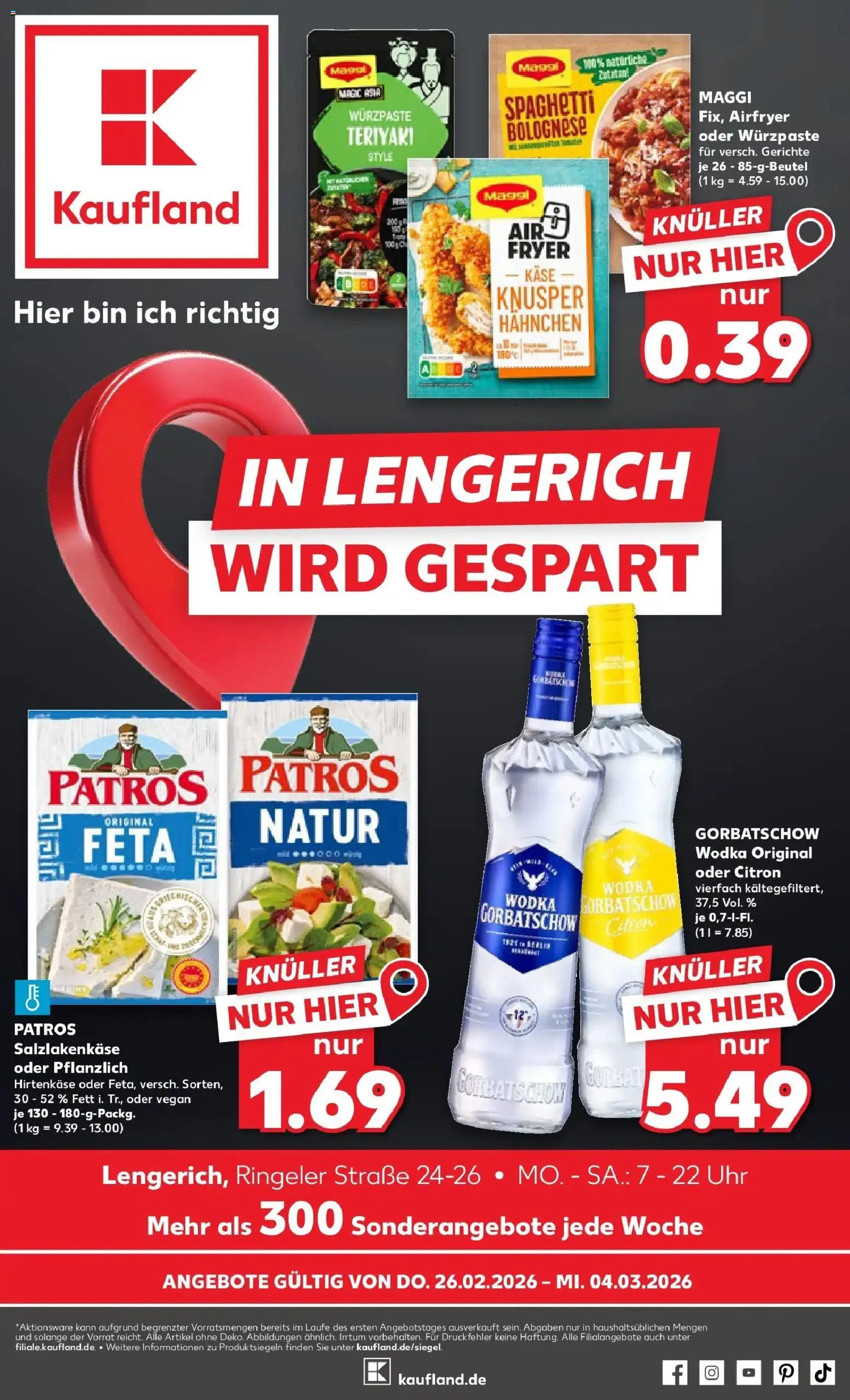 Vorschau von dem Prospekt des Geschäftes Kaufland, gültig ab dem 26.02.2026