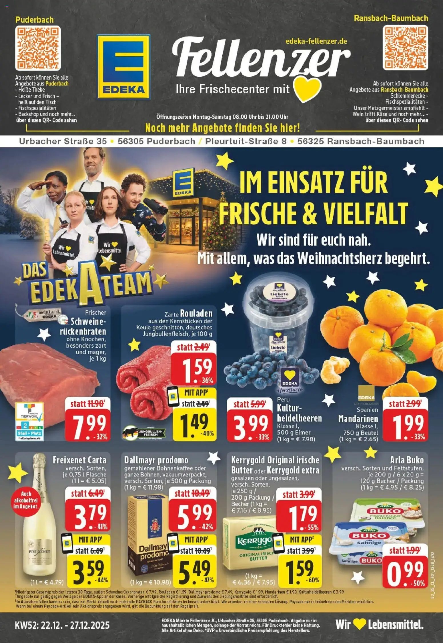 Vorschau von dem Prospekt des Geschäftes Edeka, gültig ab dem 22.12.2025