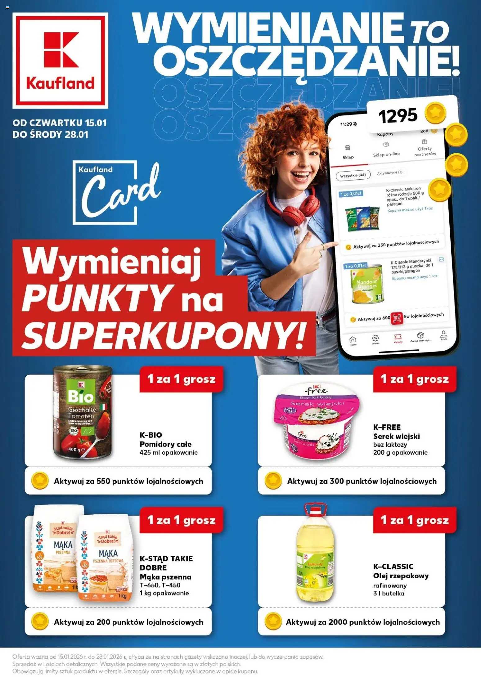 Pogląd gazetki "Superkupony" ze sklepu Kaufland ważnej od 15.01.2026 - Makaron, Mąka, Serek wiejski, Róż, Pomidory, Serek, Gazety, Bez laktozy