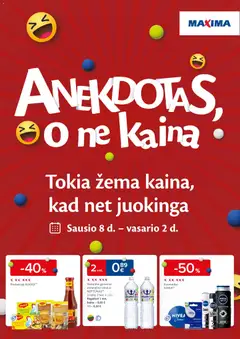 MAXIMA parduotuvės leidinio Leidinys - Anekdotas, o ne kaina galiojančio nuo 2026.01.08 peržiūra