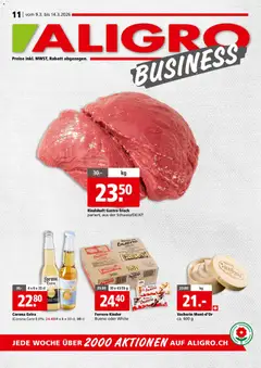 Vorschau des Merkblatts Aligro aktionen Business Chavannes, Matran, Genf, Sitten vom Shop Aligro gültig von 09.03.2026 bis 14.03.2026