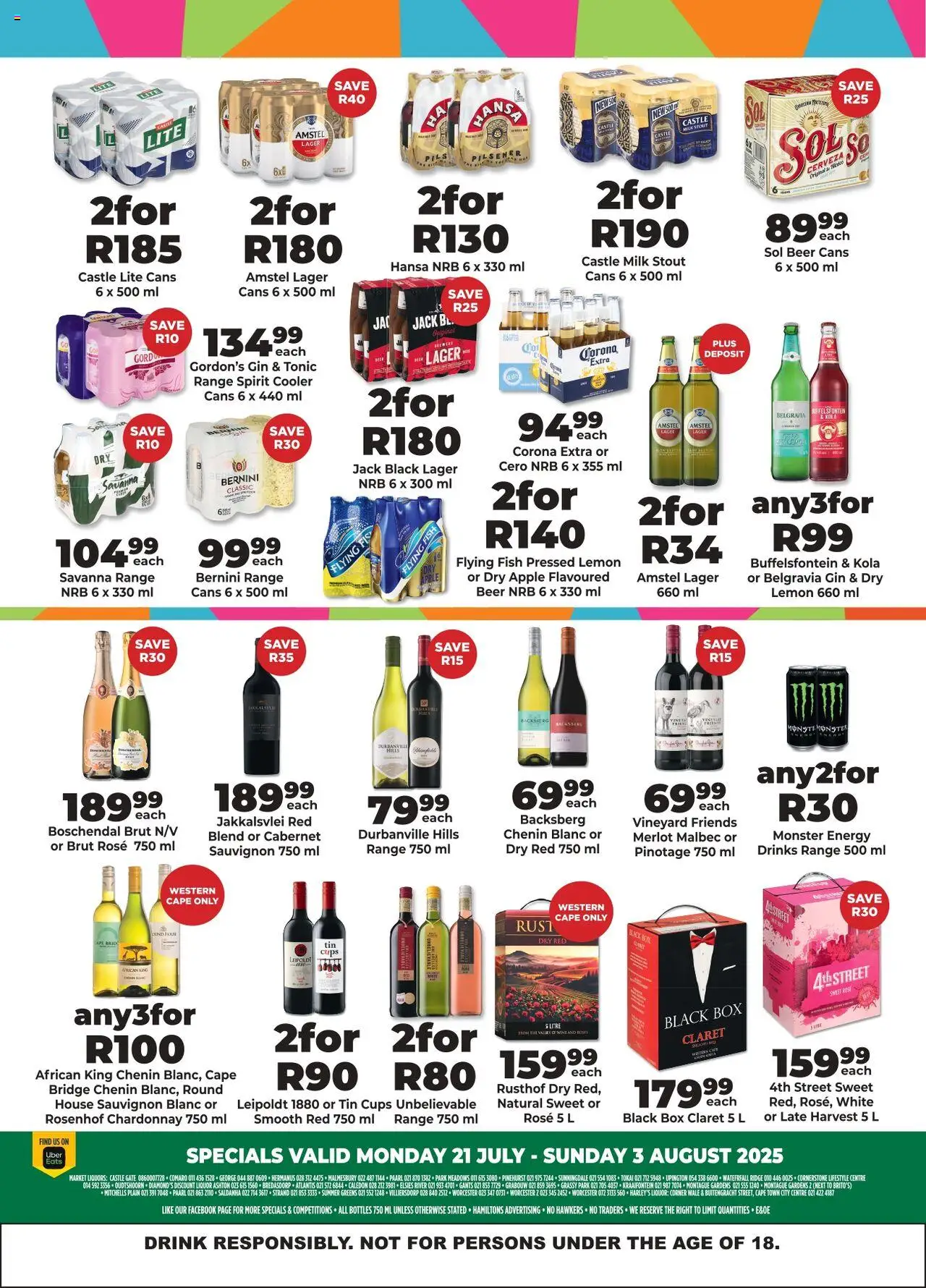 Diamond Discount Liquors Specials from 21/07 - 03/08/2025 > Promotions