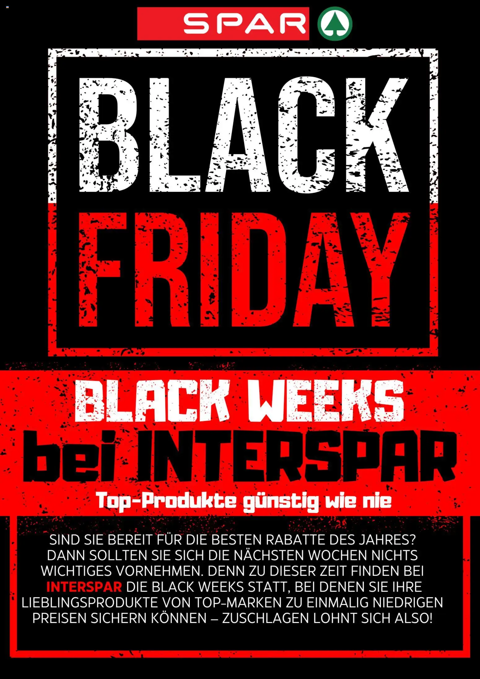 Vorschau der Angebote: Spar Black Friday gültig ab 06.11.2025