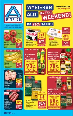 Pogląd gazetki "Aldi gazetka - Oferta weekendowa" ze sklepu Aldi ważnej od 02.04.2026