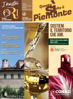 Anteprima dell'opuscolo Volantino Localismo Il Piemonte dal negozio Conad valido da 09/10/2025