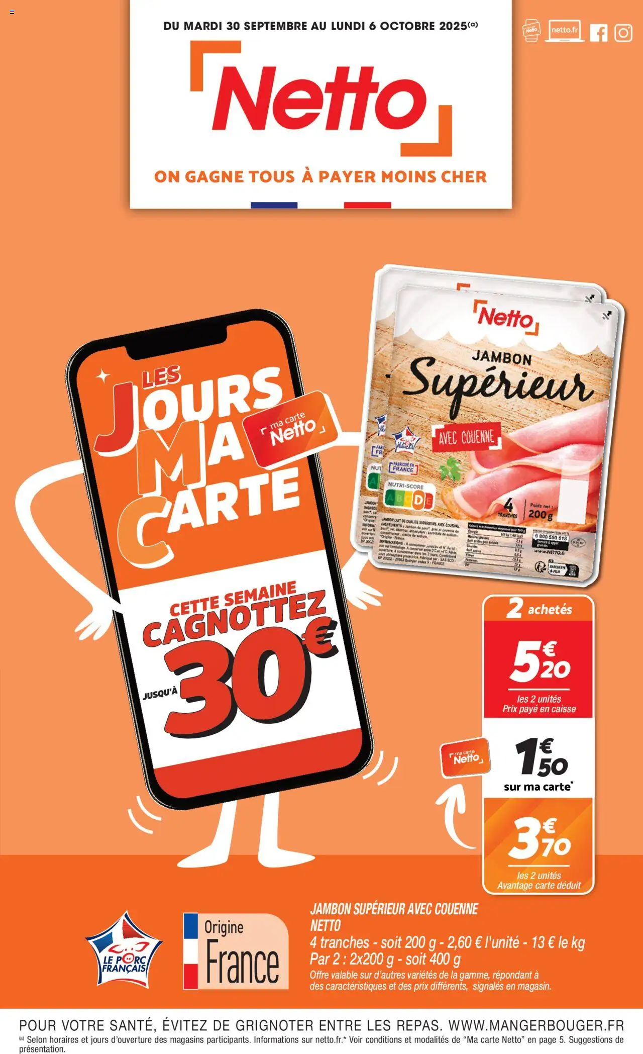 Catalogue de la boutique Netto valable du 30/10/2025 - Page numéro 1