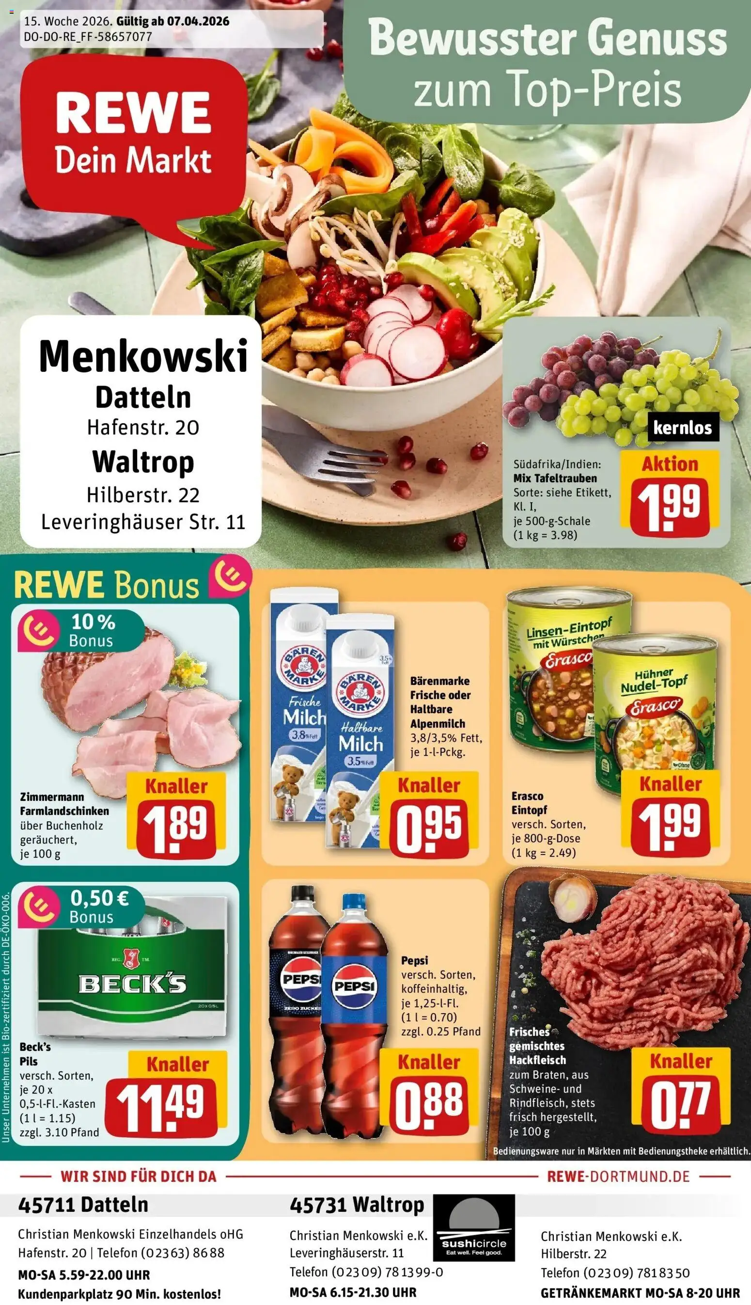 Vorschau von dem Prospekt des Geschäftes Rewe, gültig ab dem 05.04.2026
